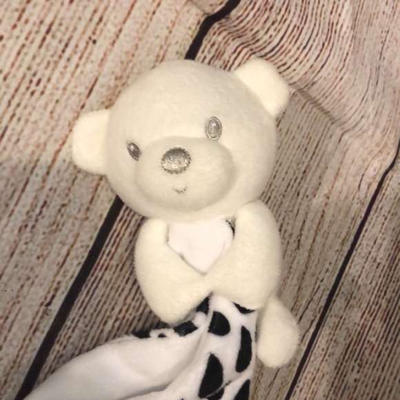 Kids Preferred Lovey Security Blanket Teether 2017 Bear Baby Black & White - Picture 2 of 10